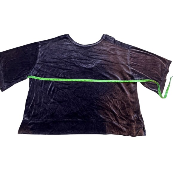 We the Free People Valerie scoop back velvet tee purple Size M - Picture 3 of 9